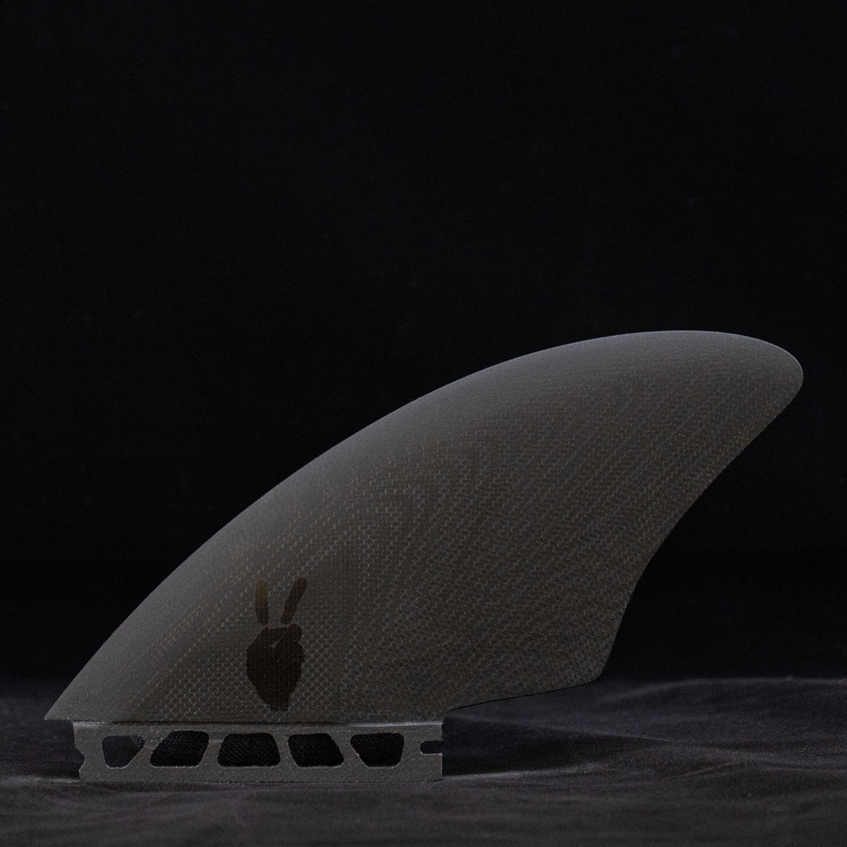 Cut away Raw Keel Fins Black (2 Fin Set)